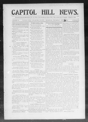 Primary view of object titled 'Capitol Hill News. (Capitol Hill, Okla.), Vol. 2, No. 42, Ed. 1 Thursday, June 20, 1907'.