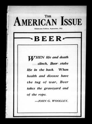 Primary view of object titled 'The American Issue (Oklahoma City, Okla.), Vol. 7, No. 9, Ed. 1 Friday, September 1, 1911'.