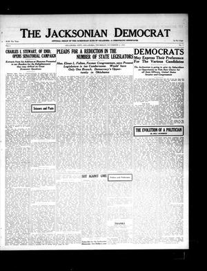 Primary view of object titled 'The Jacksonian Democrat (Oklahoma City, Okla.), Vol. 1, No. 7, Ed. 1 Thursday, November 6, 1913'.