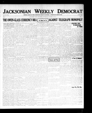 Primary view of object titled 'Jacksonian Weekly Democrat (Oklahoma City, Okla.), Vol. 1, No. 5, Ed. 1 Thursday, October 23, 1913'.