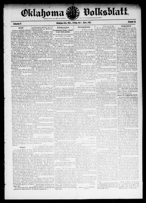 Primary view of object titled 'Oklahoma Volksblatt. (Oklahoma City, Okla.), Vol. 13, No. 50, Ed. 1 Friday, March 1, 1907'.