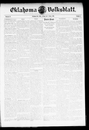 Oklahoma Volksblatt. (Oklahoma City, Okla.), Vol. 10, No. 51, Ed. 1 Friday, March 11, 1904