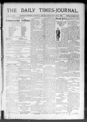 Primary view of object titled 'The Daily Times-Journal. (Oklahoma City, Okla. Terr.), Vol. 7, No. 235, Ed. 1 Tuesday, March 24, 1896'.
