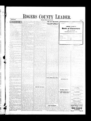 Primary view of object titled 'Rogers County Leader. (Claremore, Okla.), Vol. 1, No. 67, Ed. 1 Friday, June 16, 1911'.