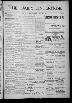 Primary view of object titled 'The Daily Enterprise. (Enid, Okla. Terr.), Vol. 1, No. 94, Ed. 1 Tuesday, January 9, 1894'.