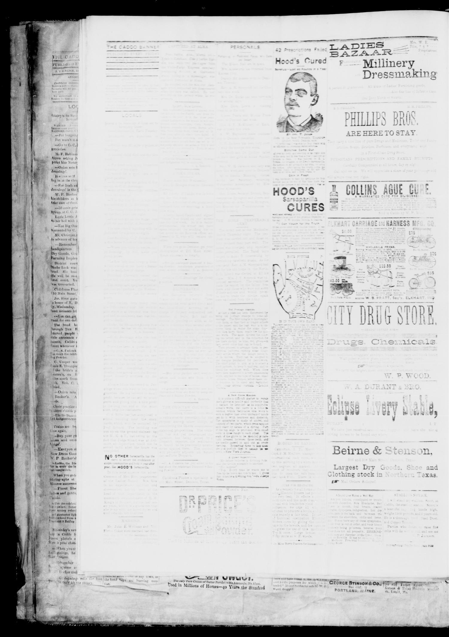 The Caddo Banner. (Caddo, Indian Terr.), Vol. 4, No. 13, Ed. 1 Friday, March 30, 1894
                                                
                                                    [Sequence #]: 4 of 4
                                                