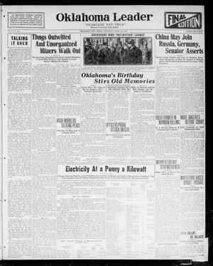 Primary view of object titled 'Oklahoma Leader (Oklahoma City, Okla.), Vol. 2, No. 215, Ed. 1 Saturday, April 22, 1922'.