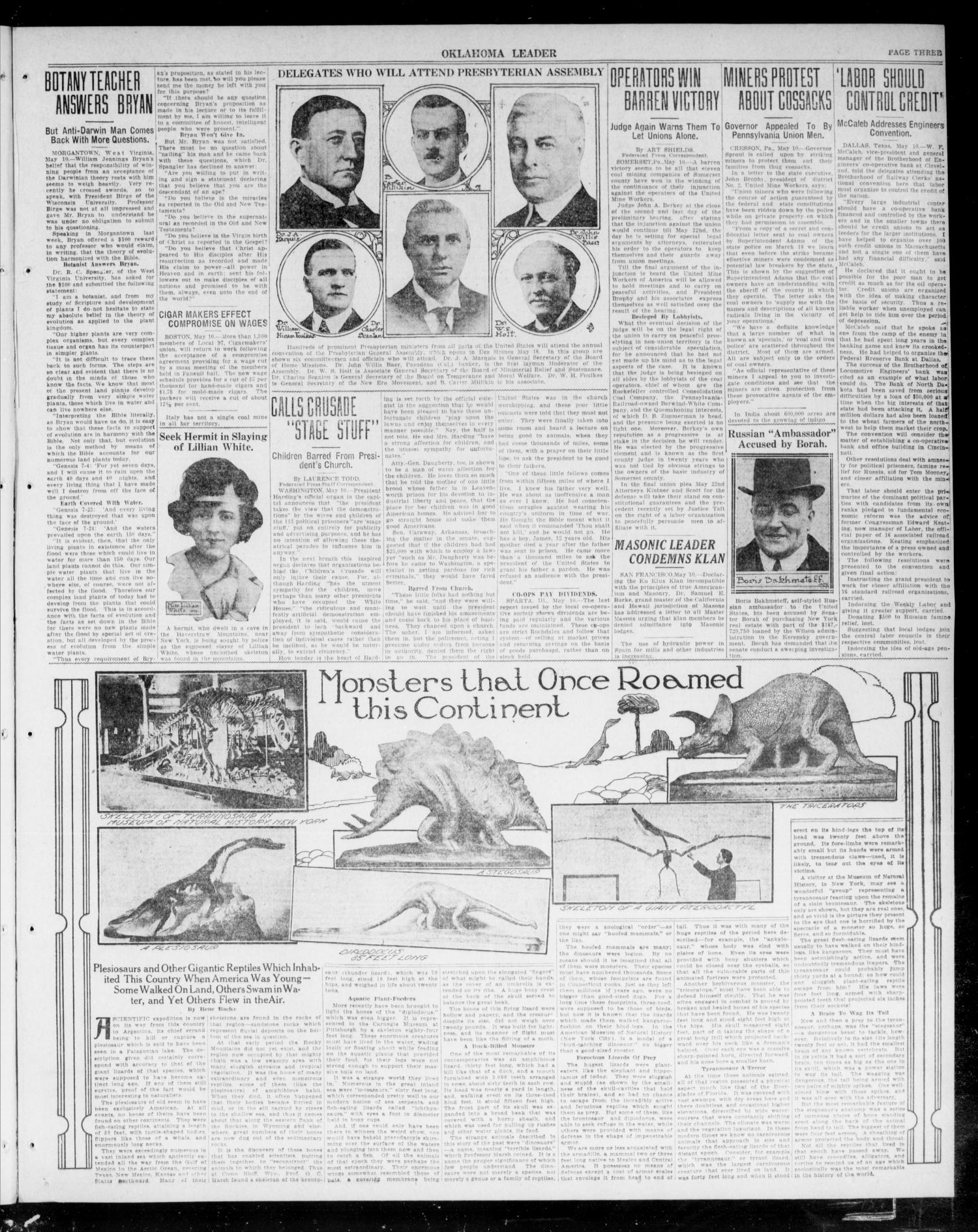 Oklahoma Leader (Oklahoma City, Okla.), Vol. 2, No. 230, Ed. 1 Wednesday, May 10, 1922
                                                
                                                    [Sequence #]: 3 of 6
                                                
