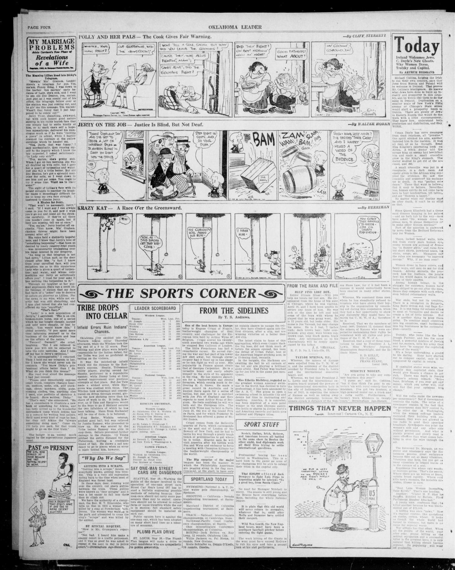 Oklahoma Leader (Oklahoma City, Okla.), Vol. 2, No. 244, Ed. 1 Friday, May 26, 1922
                                                
                                                    [Sequence #]: 4 of 6
                                                
