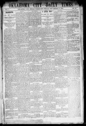 Oklahoma City Daily Times. (Oklahoma City, Indian Terr.), Vol. 1, No. 65, Ed. 1 Friday, September 13, 1889