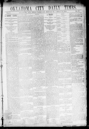 Primary view of object titled 'Oklahoma City Daily Times. (Oklahoma City, Indian Terr.), Vol. 1, No. 67, Ed. 1 Monday, September 16, 1889'.