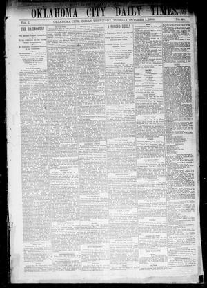 Primary view of object titled 'Oklahoma City Daily Times. (Oklahoma City, Indian Terr.), Vol. 1, No. 80, Ed. 1 Monday, September 30, 1889'.
