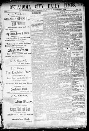 Oklahoma City Daily Times. (Oklahoma City, Indian Terr.), Vol. 1, No. 109, Ed. 1 Monday, November 4, 1889