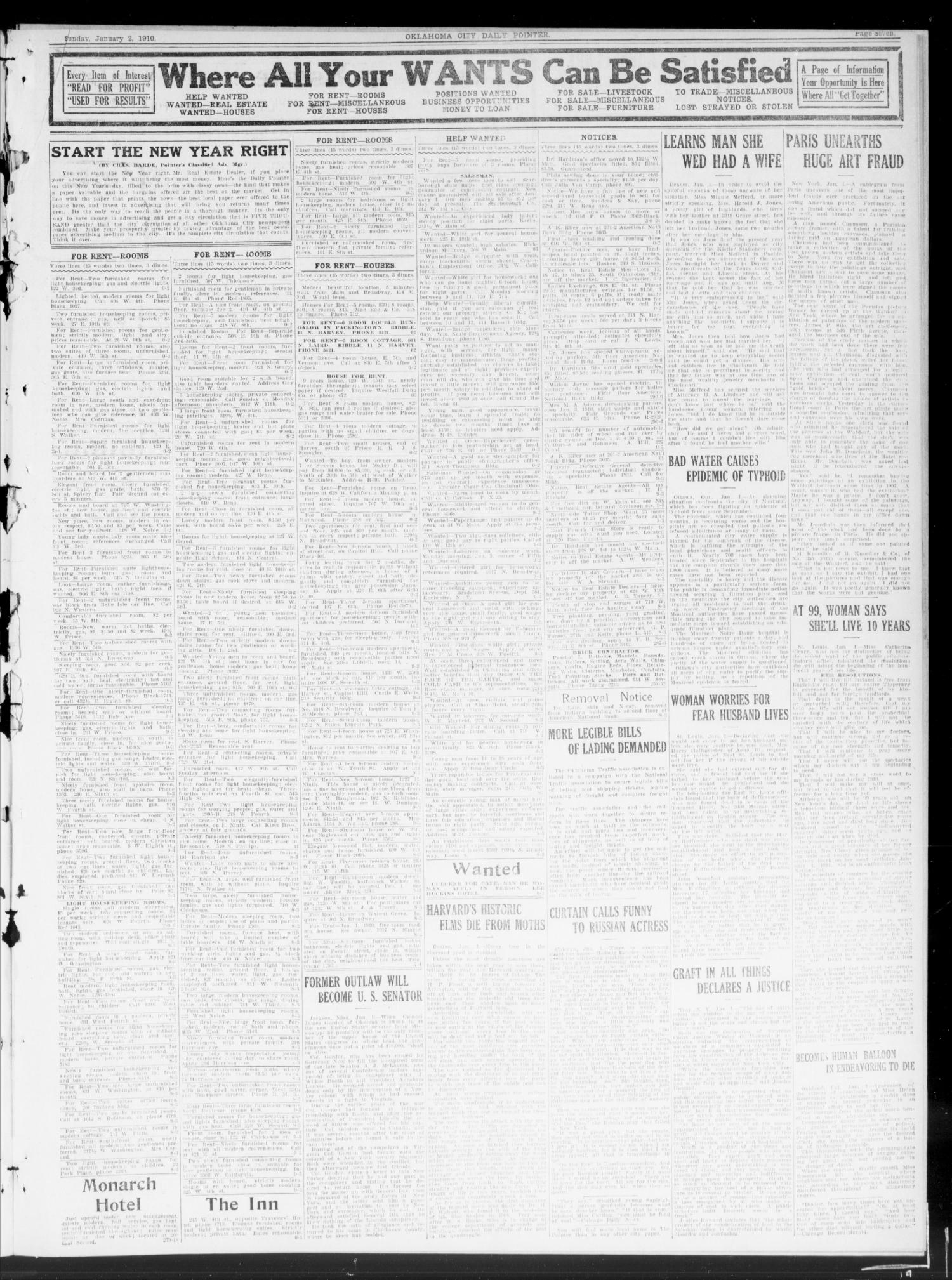 Oklahoma City Daily Pointer (Oklahoma City, Okla.), Vol. 4, No. 290, Ed. 1 Sunday, January 2, 1910
                                                
                                                    [Sequence #]: 7 of 8
                                                