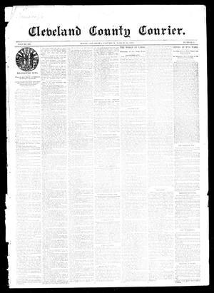Primary view of object titled 'Cleveland County Courier. (Moore, Okla.), Vol. 3, No. 8, Ed. 1 Saturday, March 16, 1895'.