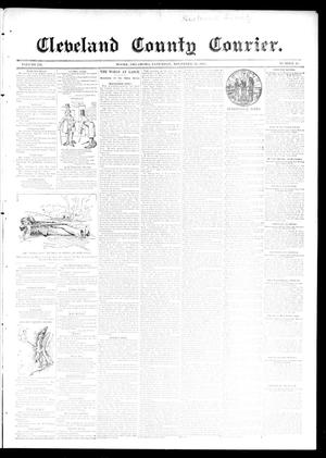Primary view of object titled 'Cleveland County Courier. (Moore, Okla.), Vol. 3, No. 45, Ed. 1 Saturday, November 30, 1895'.