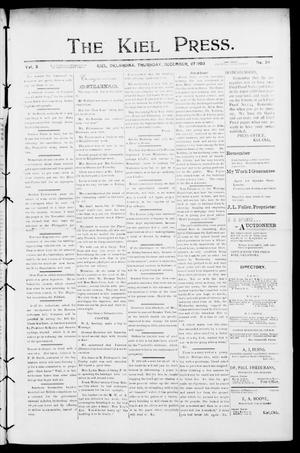 The Kiel Press. (Kiel, Okla.), Vol. 3, No. 34, Ed. 1 Thursday, December 27, 1900