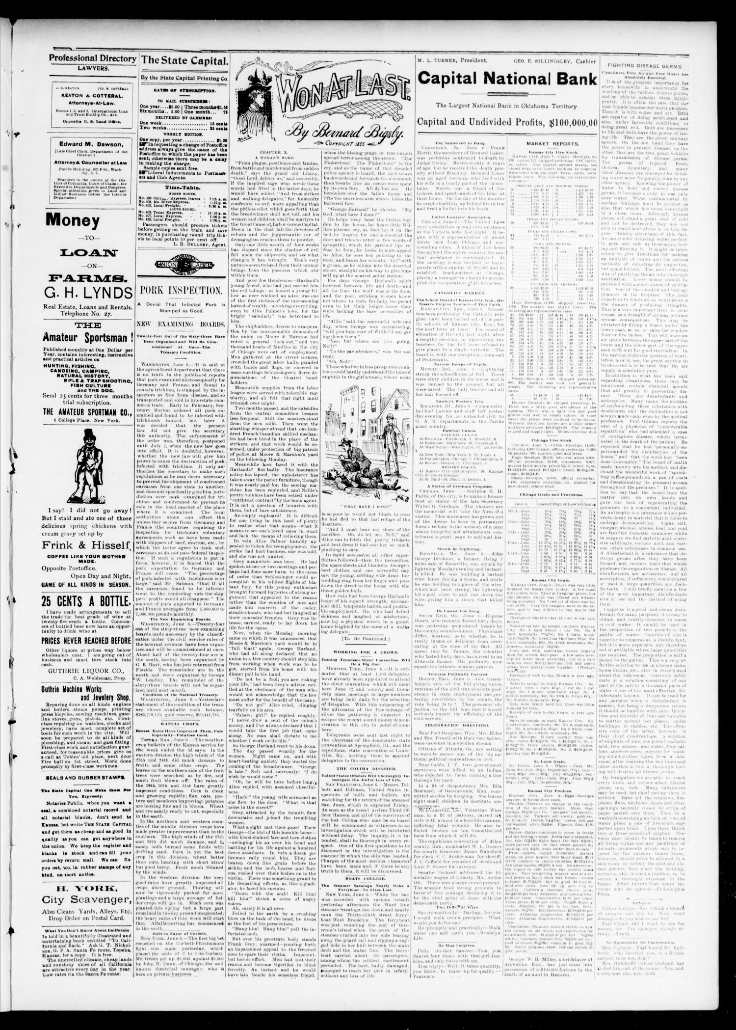 The Daily Oklahoma State Capital. (Guthrie, Okla.), Vol. 7, No. 39, Ed. 1 Thursday, June 6, 1895
                                                
                                                    [Sequence #]: 3 of 4
                                                