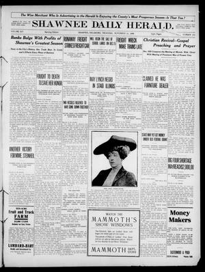 Shawnee Daily Herald. (Shawnee, Okla.), Vol. 14, No. 106, Ed. 1 Thursday, November 11, 1909