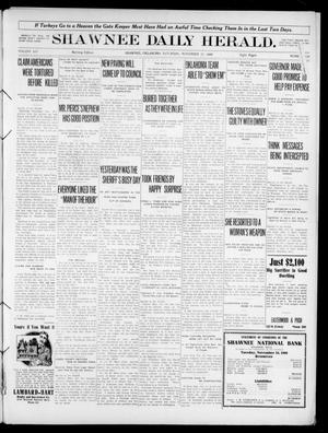 Primary view of object titled 'Shawnee Daily Herald. (Shawnee, Okla.), Vol. 14, No. 120, Ed. 1 Saturday, November 27, 1909'.