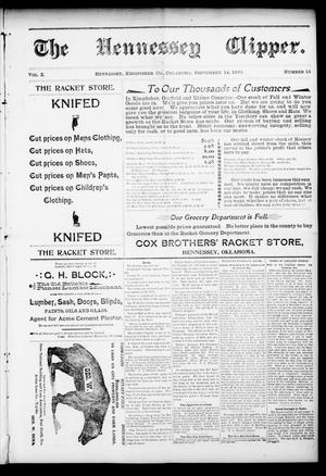 The Hennessey Clipper. (Hennessey, Okla.), Vol. 10, No. 16, Ed. 1 Thursday, September 14, 1899
