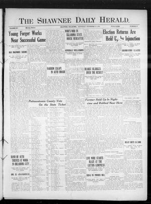 The Shawnee Daily Herald. (Shawnee, Okla.), Vol. 15, No. 97, Ed. 1 Saturday, November 12, 1910
