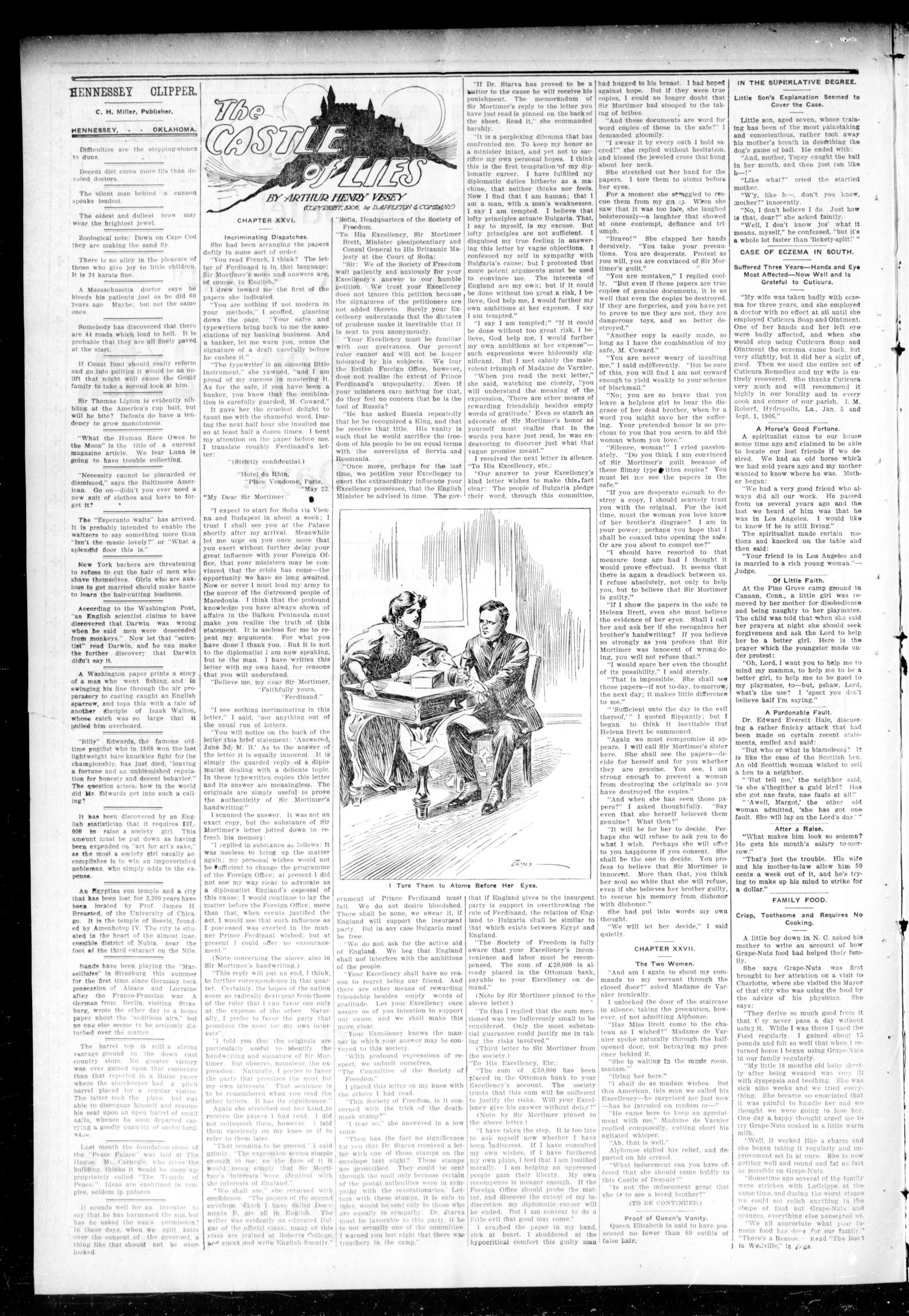 The Hennessey Clipper. (Hennessey, Okla.), Vol. 18, No. 18, Ed. 2 Thursday, September 26, 1907
                                                
                                                    [Sequence #]: 3 of 5
                                                