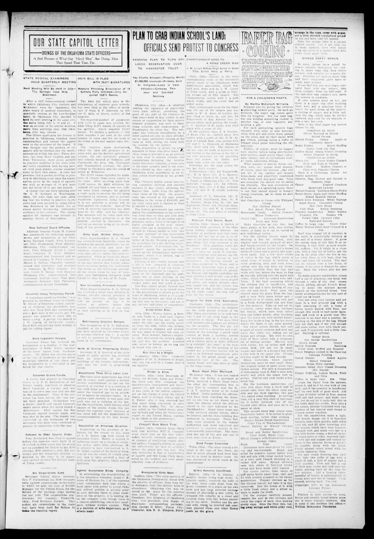 The Hennessey Clipper (Hennessey, Okla.), Vol. 22, No. 50, Ed. 1 Thursday, April 25, 1912
                                                
                                                    [Sequence #]: 3 of 8
                                                