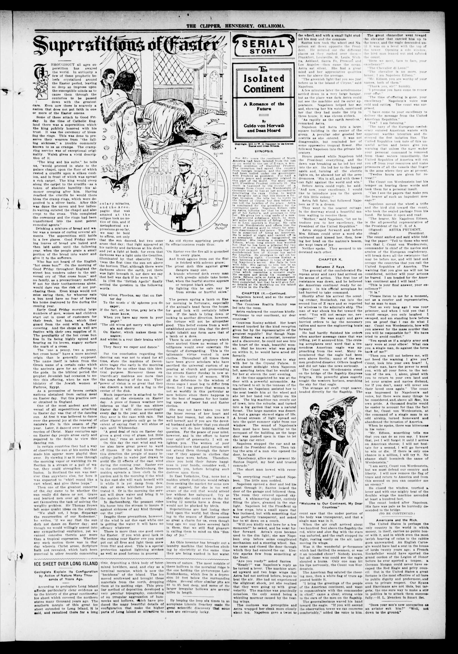 The Hennessey Clipper (Hennessey, Okla.), Vol. 24, No. 44, Ed. 1 Thursday, April 9, 1914
                                                
                                                    [Sequence #]: 3 of 10
                                                