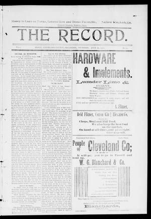The Record. (Noble, Okla.), Vol. 1, No. 21, Ed. 1 Thursday, July 10, 1902