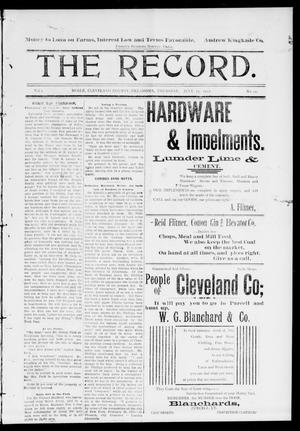 The Record. (Noble, Okla.), Vol. 1, No. 22, Ed. 1 Thursday, July 17, 1902