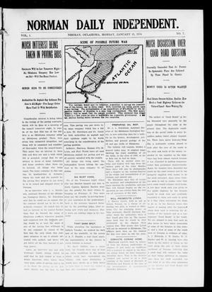 Norman Daily Independent. (Norman, Okla.), Vol. 1, No. 7, Ed. 1 Sunday, January 10, 1909