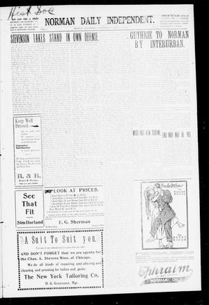 Norman Daily Independent. (Norman, Okla.), Vol. 1, No. 88, Ed. 1 Thursday, April 15, 1909