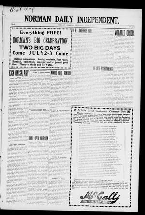 Norman Daily Independent. (Norman, Okla.), Vol. 1, No. 143, Ed. 1 Thursday, June 17, 1909
