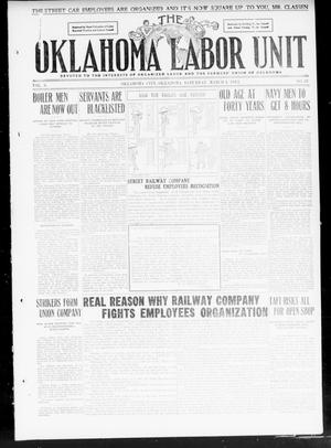 The Oklahoma Labor Unit (Oklahoma City, Okla.), Vol. 2, No. 38, Ed. 1 Saturday, March 4, 1911