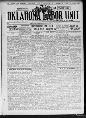 The Oklahoma Labor Unit (Oklahoma City, Okla.), Vol. 3, No. 7, Ed. 1 Saturday, July 22, 1911