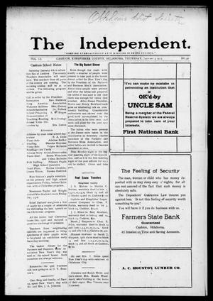 The Independent. (Cashion, Okla.), Vol. 9, No. 36, Ed. 1 Thursday, January 4, 1917