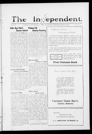 The Independent. (Cashion, Okla.), Vol. 11, No. 43, Ed. 1 Thursday, February 20, 1919