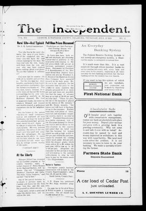 The Independent. (Cashion, Okla.), Vol. 12, No. 12, Ed. 1 Thursday, July 17, 1919