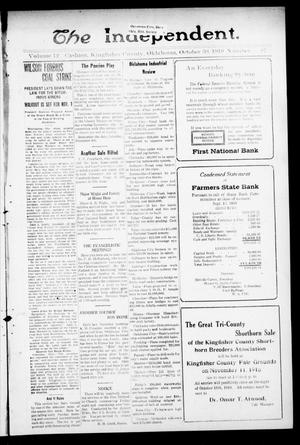 The Independent. (Cashion, Okla.), Vol. 12, No. 27, Ed. 1 Thursday, October 30, 1919