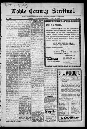 Noble County Sentinel. (Perry, Okla.), Vol. 7, No. 45, Ed. 1 Thursday, July 19, 1900