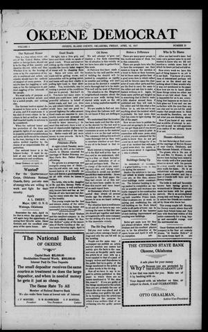 Okeene Democrat (Okeene, Okla.), Vol. 1, No. 31, Ed. 1 Friday, April 13, 1917