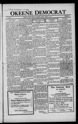 Okeene Democrat (Okeene, Okla.), Vol. 1, No. 27, Ed. 1 Friday, March 16, 1917