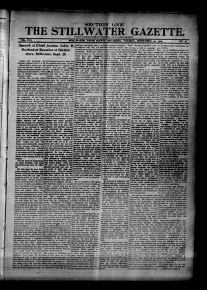 Primary view of object titled 'The Stillwater Gazette. (Stillwater, Okla.), Vol. 16, No. 41, Ed. 1 Tuesday, September 26, 1905'.