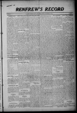 Renfrew's Record (Alva, Okla.), Vol. 17, No. 4, Ed. 1 Friday, November 30, 1917