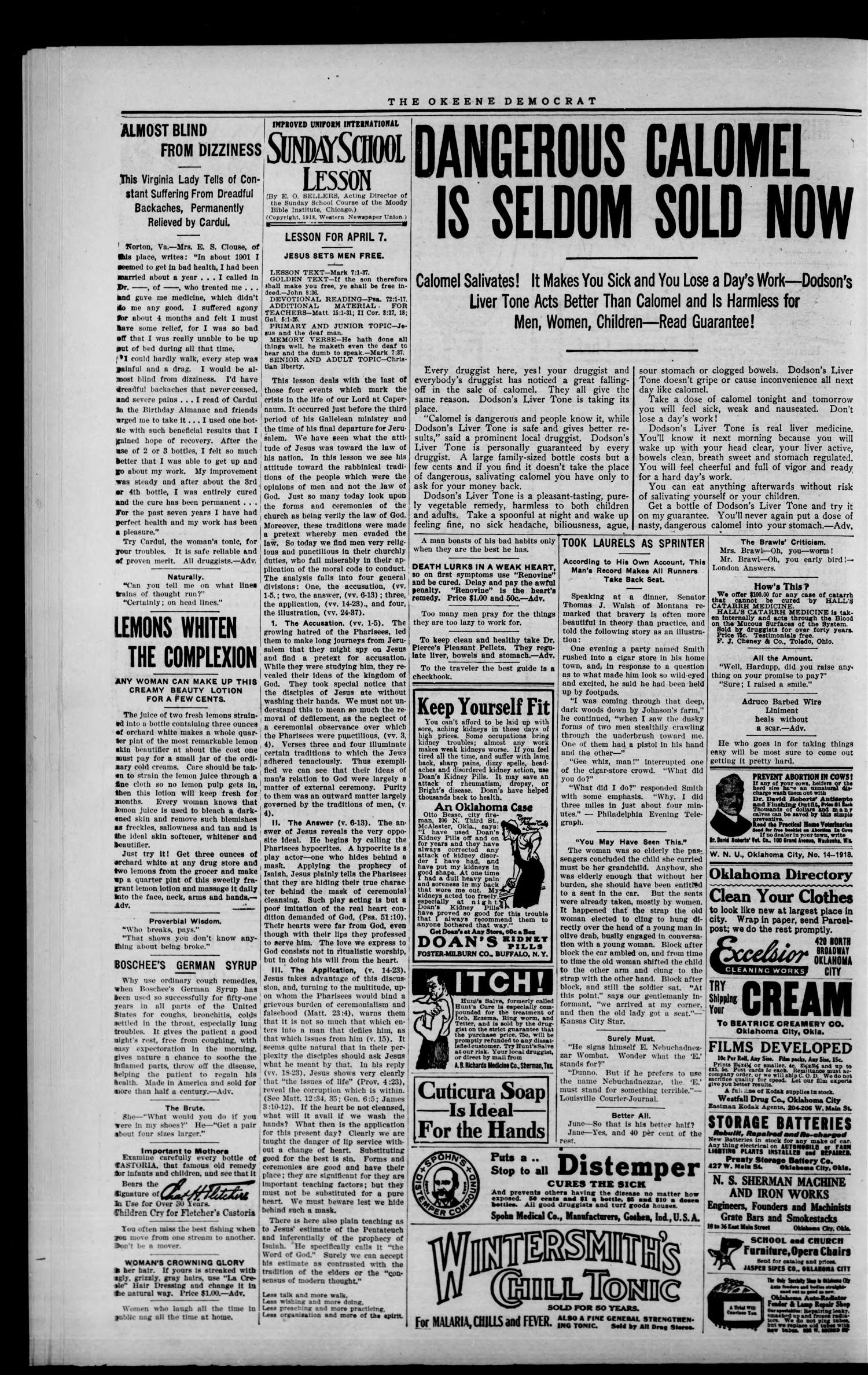 Okeene Democrat (Okeene, Okla.), Vol. 2, No. 29, Ed. 1 Friday, April 5, 1918
                                                
                                                    [Sequence #]: 4 of 10
                                                