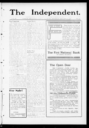 Primary view of object titled 'The Independent. (Cashion, Okla.), Vol. 3, No. 38, Ed. 1 Thursday, January 26, 1911'.