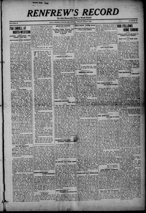 Renfrew's Record (Alva, Okla.), Vol. 19, No. 32, Ed. 1 Friday, June 4, 1920