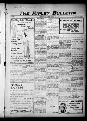 Primary view of object titled 'The Ripley Bulletin (Ripley, Okla.), Vol. 3, No. 2, Ed. 1 Thursday, April 1, 1915'.
