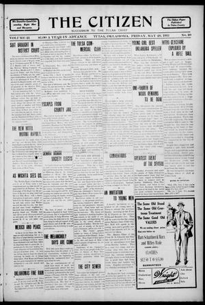 Primary view of object titled 'The Citizen (Tulsa, Okla.), Vol. 11, No. 10, Ed. 1 Friday, May 26, 1911'.